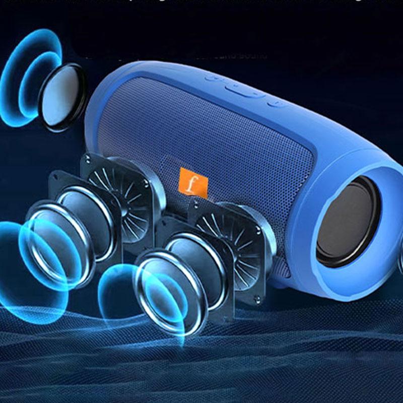 Wireless Bass Speaker- Dual Rechargeable Channel Subwoofer- TWS Stereo- Portable Outdoor Audio connected Smartphone- FM Radio, TF Card, USB Playback Button Cable - 4